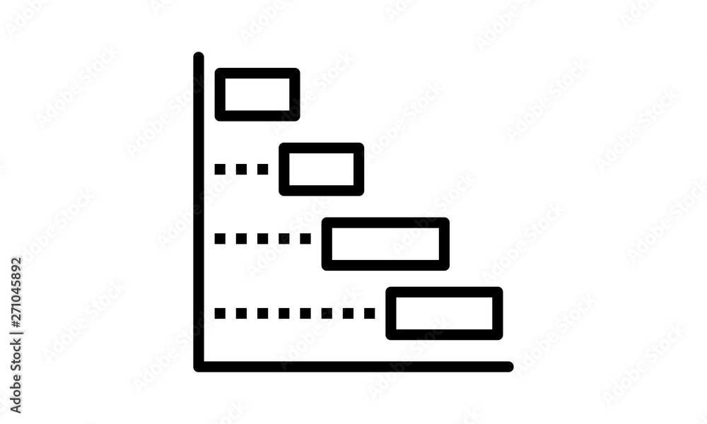 Linear workflow icon for business process optimization Linear workflow icon for business process optimization