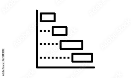 Linear workflow icon for new business. Pictogram in outline style.