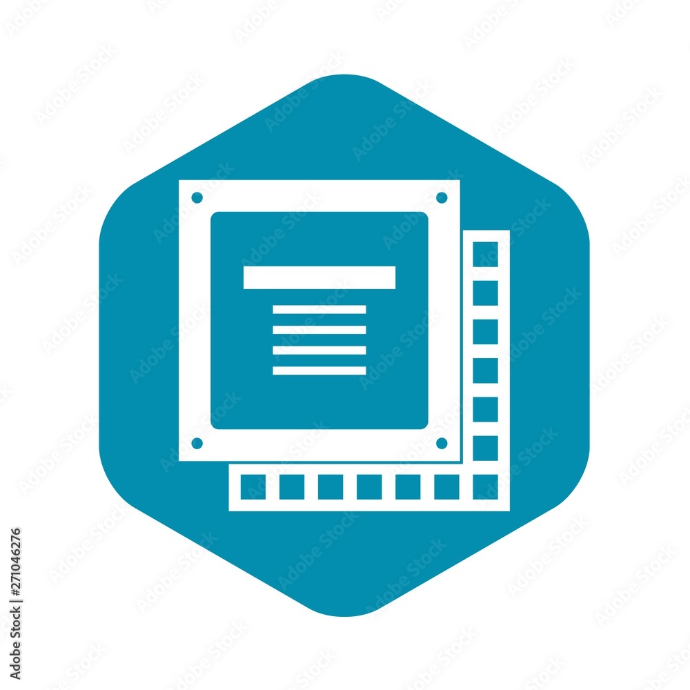 Computer CPU processor chip icon in simple style isolated vector illustration Computer CPU processor chip icon in simple style isolated vector illustration