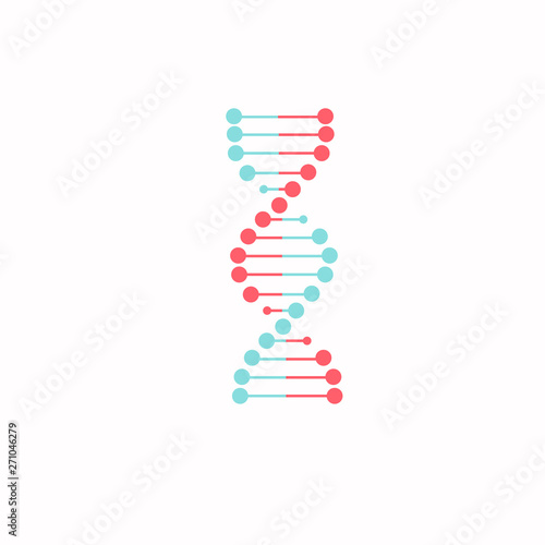 DNA strand symbol. Isolated on white background