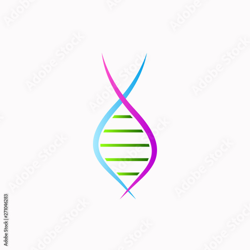 DNA strand symbol. Isolated on white background