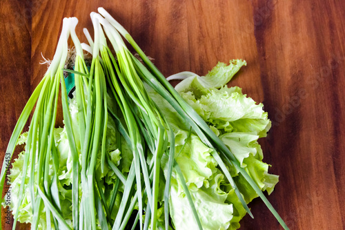 Fresh green lettuce salad - healthy food