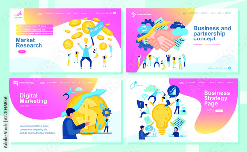 Landing Page or Banner with Happy Cartoon Character Sportsman. First Place, Gold Medal and Victory on Competition. Concept for website, Mobile app page, onboard screen. Flat style. Vector