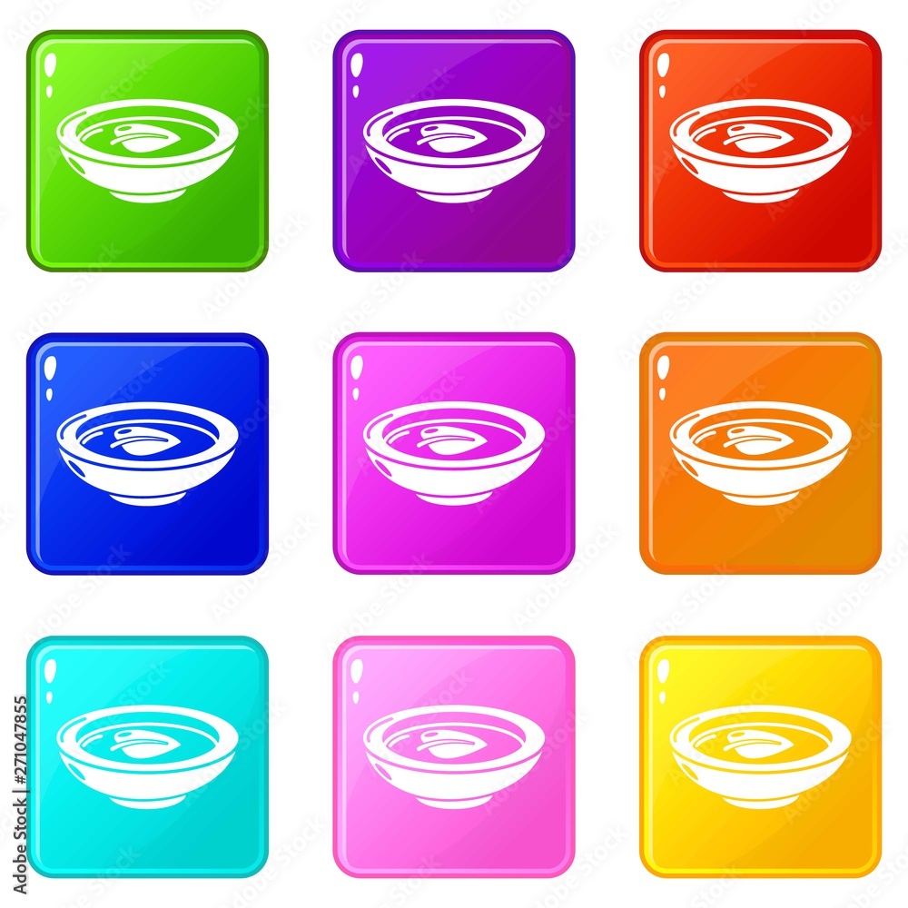 Soy sauce plate icon. Simple illustration of soy sauce plate vector icon for web Soy sauce plate icon. Simple illustration of soy sauce plate vector icon for web