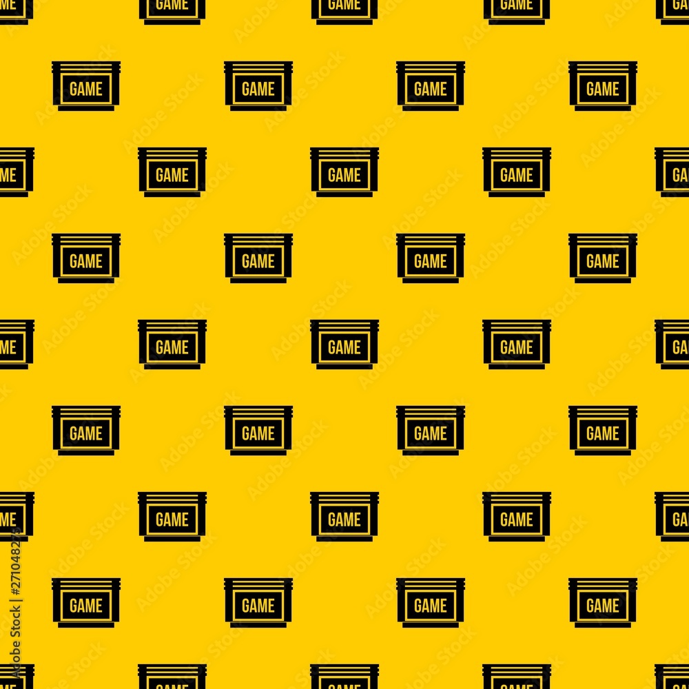 Game cartridge pattern seamless vector repeat geometric yellow for any design Game cartridge pattern seamless vector repeat geometric yellow for any design