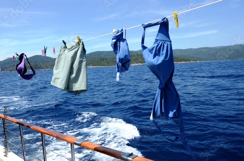 Goélette turque navigant de Bodrum aux criques du golfe de Gokova (Turquie)