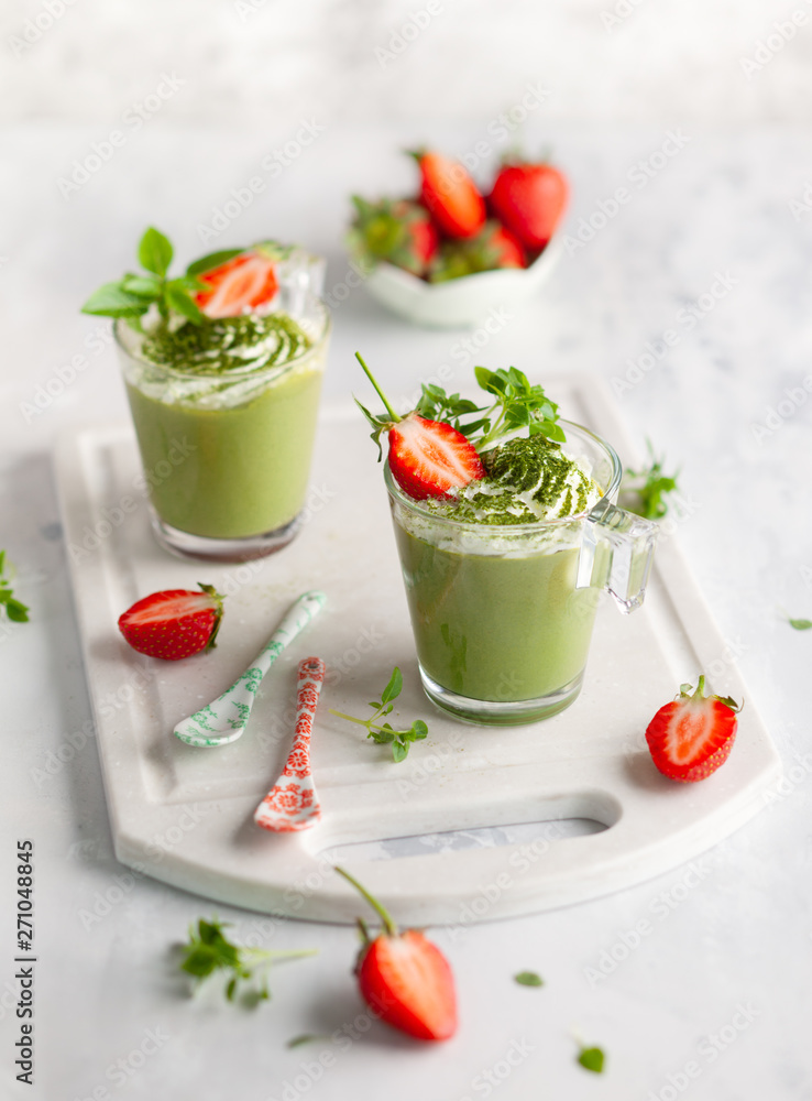 Matcha green tea panna cotta Matcha green tea panna cotta