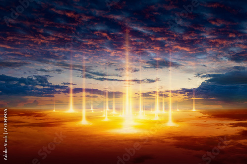 Foto Abstract sc-fi background - end of world