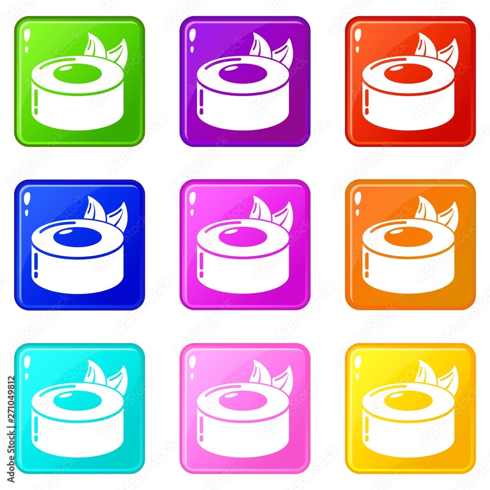 Sushi concept icon. Simple illustration of sushi concept vector icon for web Sushi concept icon. Simple illustration of sushi concept vector icon for web