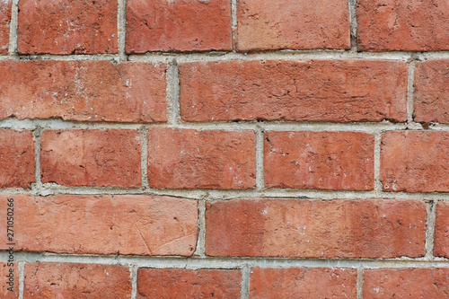 Old red brick wall. Close-up background for design