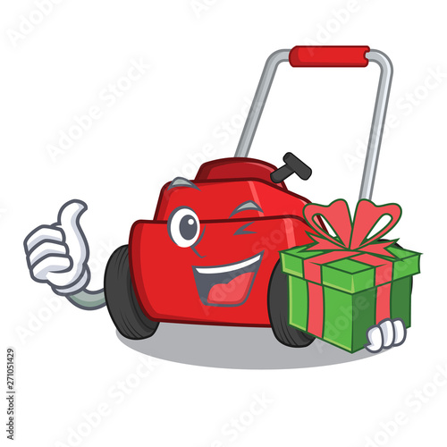 With gift lawnmower toys in the character shape