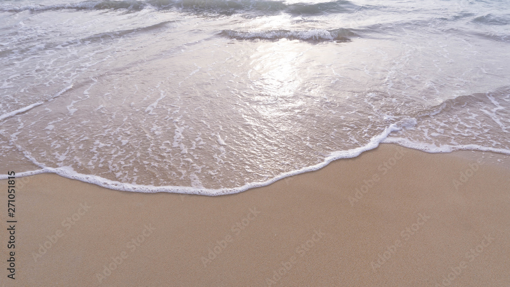 Soft wave of ocean on sandy beach-phuket Soft wave of ocean on sandy beach-phuket