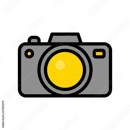 Camera vector, Social media filled editable stroke icon