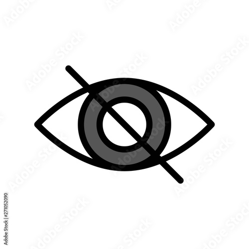 Eye block vector, Social media filled editable stroke icon