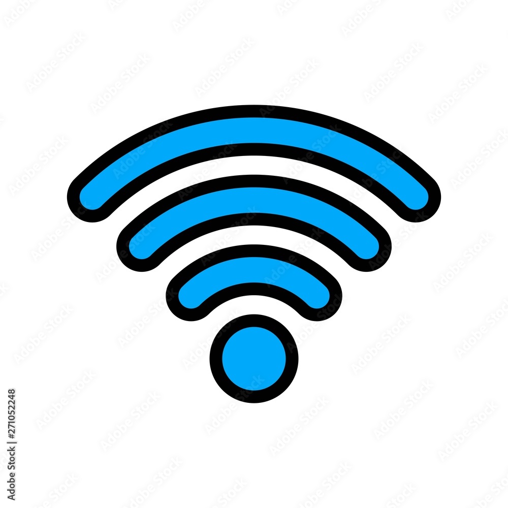 WIFI vector, Social media filled editable stroke icon WIFI vector, Social media filled editable stroke icon