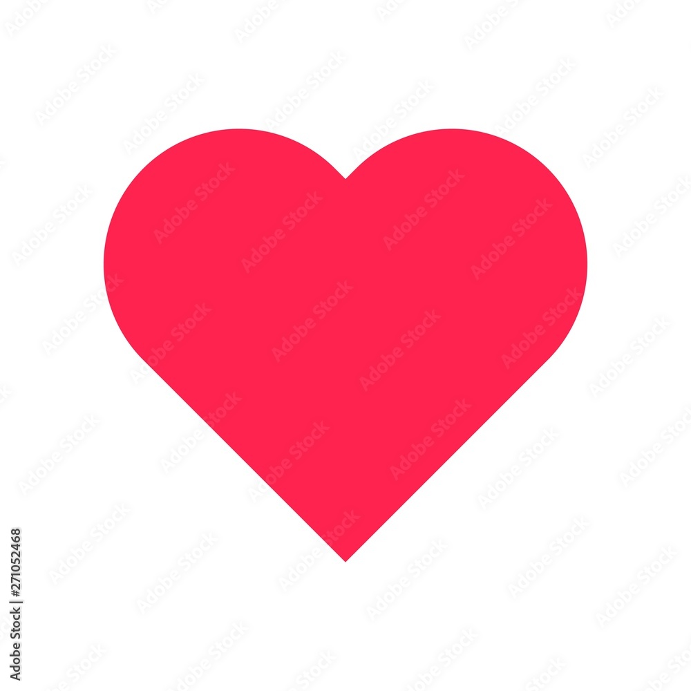 Heart vector, Social media flat style icon