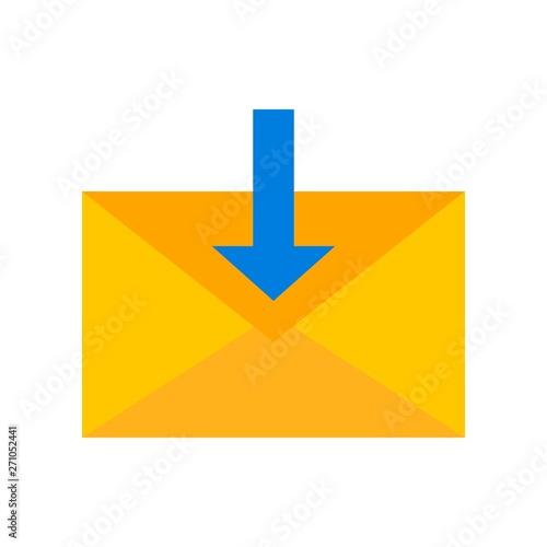 Obraz na płótnie Email vector, Social media flat style icon w salonie