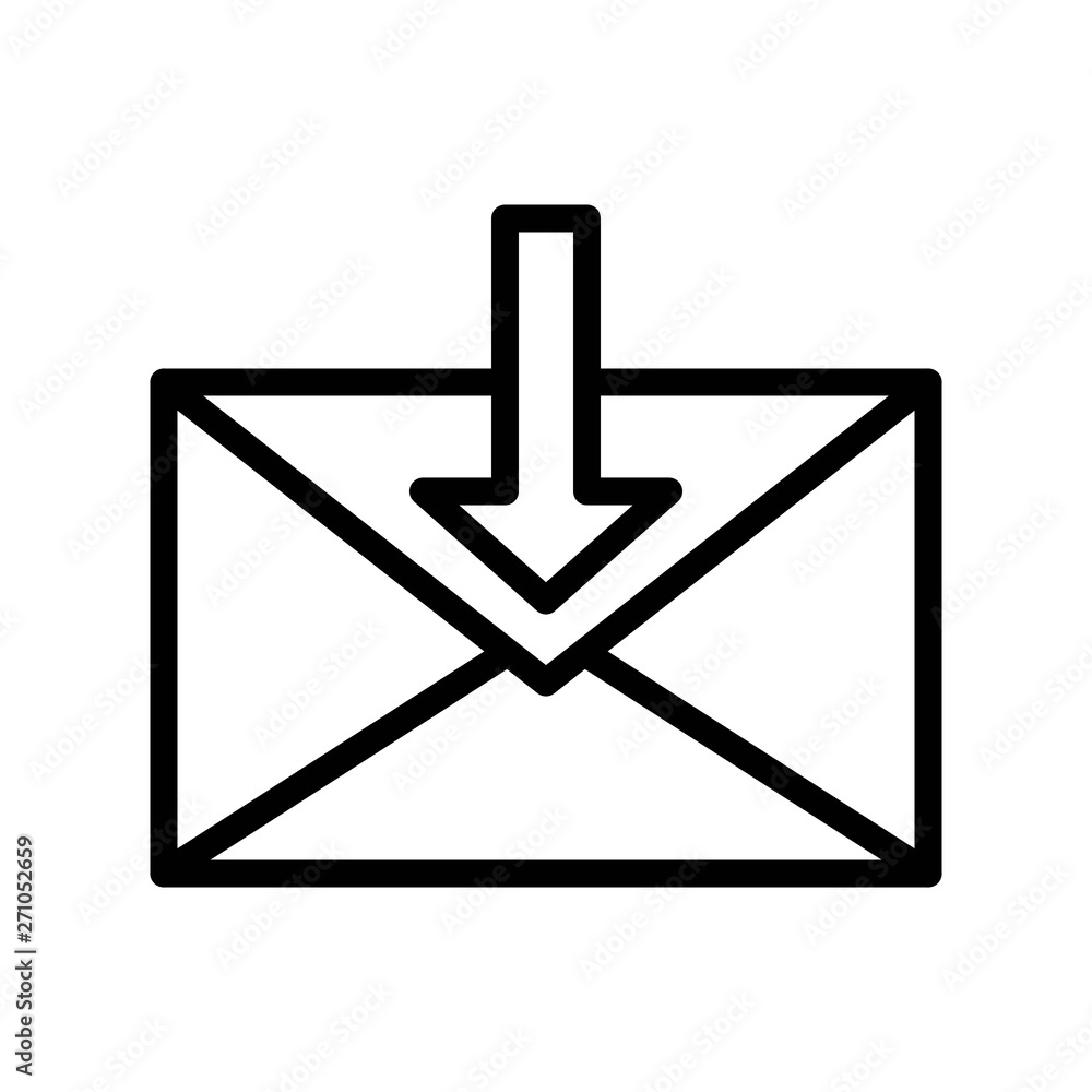 Email vector, Social media line style icon