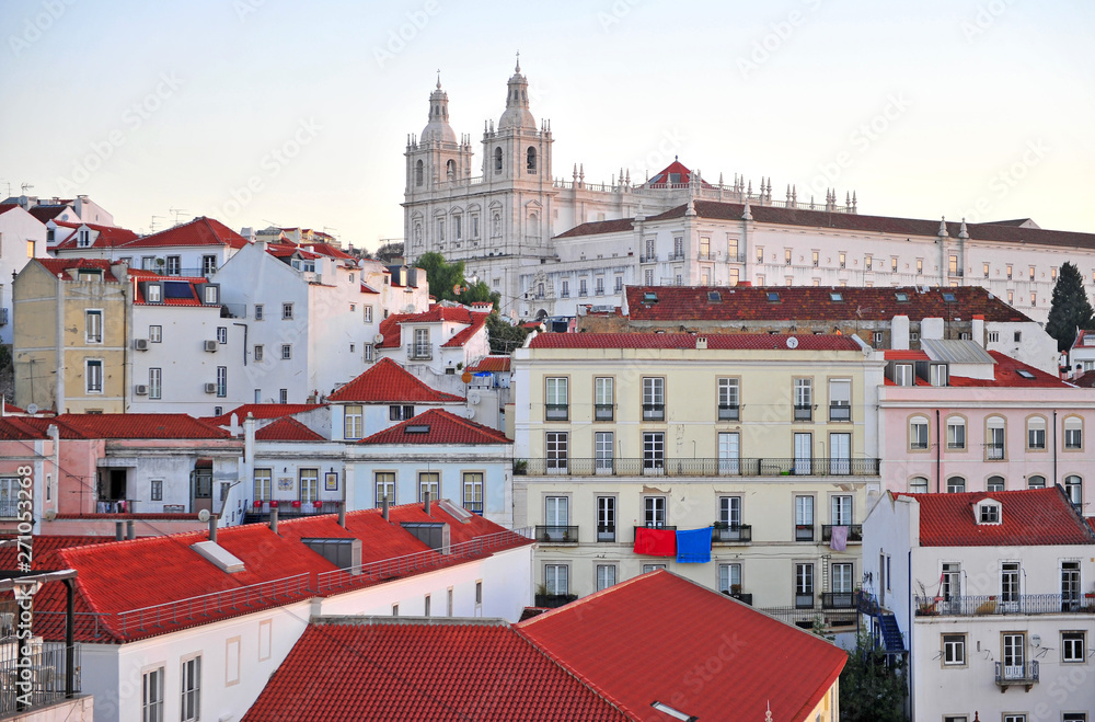 Colorful houses of Alfama district, Lisboa