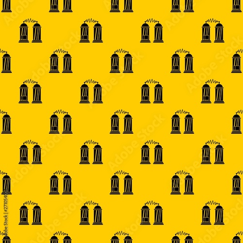 Electrical impulses pattern seamless vector repeat geometric yellow for any design