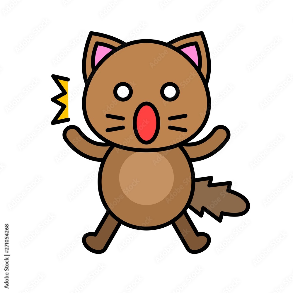 Cute Cat avatar vector illustration, filled icon editable stroke Cute Cat avatar vector illustration, filled icon editable stroke