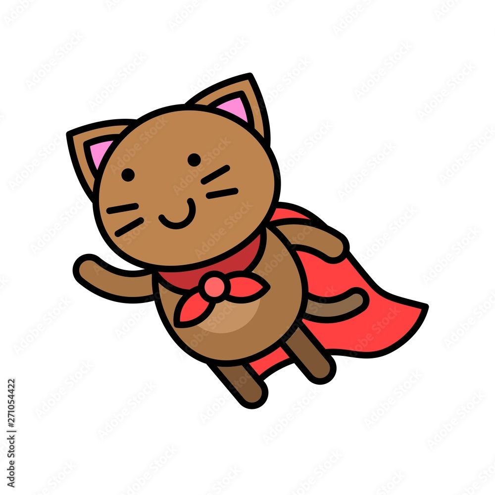 Cute Cat Avatar Vector Illustration Filled Icon Editable Stroke Stock  Illustration  Download Image Now  iStock