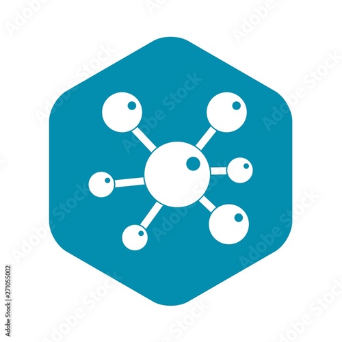 Chemical and physical atoms molecules icon in simple style isolated vector illustration