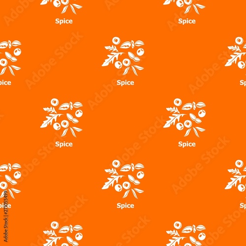 Spice pattern vector orange for any web design best