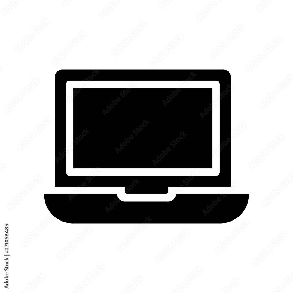 Laptop vector, Electronic device solid style icon Laptop vector, Electronic device solid style icon