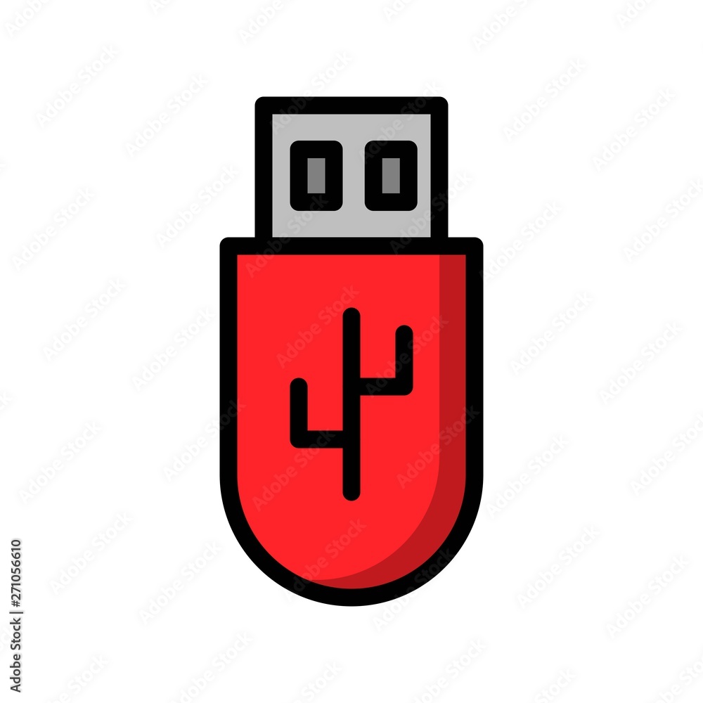 USB flash drive vector, Electronic device filled icon editable stroke USB flash drive vector, Electronic device filled icon editable stroke