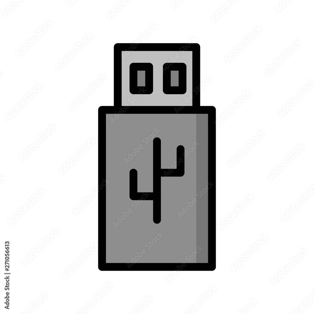 USB flash drive vector, Electronic device filled icon editable stroke USB flash drive vector, Electronic device filled icon editable stroke