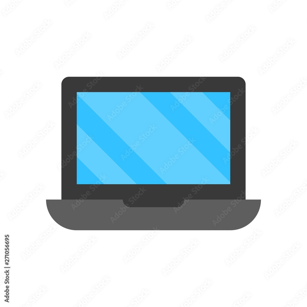 Laptop vector, Electronic device flat style icon Laptop vector, Electronic device flat style icon