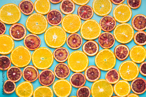 Blood and yellow orange slices pattern