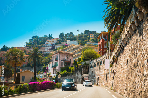Fototapeta Naklejka Na Ścianę i Meble -  Villefranche-Sur-Mer, France. Traffic on streets of Monaco, Monte Carlo