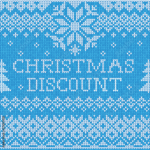 Christmas discount: Scandinavian style seamless knitted pattern