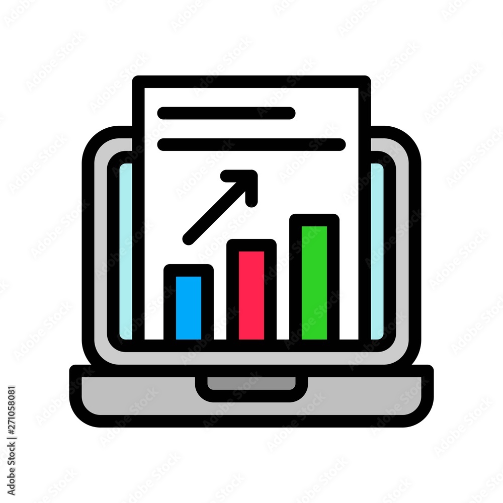 Increasing graph vector, Digital marketing filled icon editable stroke Increasing graph vector, Digital marketing filled icon editable stroke