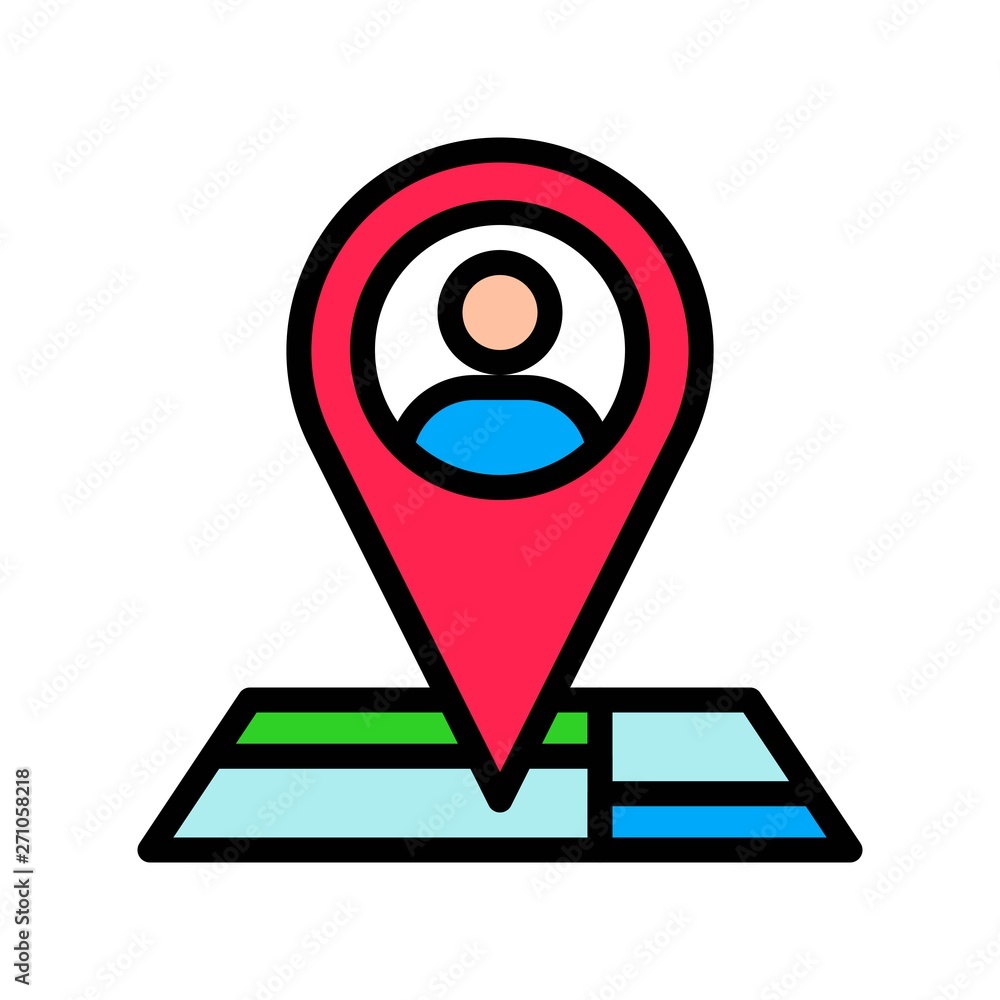 Pin vector, Digital marketing filled icon editable stroke Pin vector, Digital marketing filled icon editable stroke
