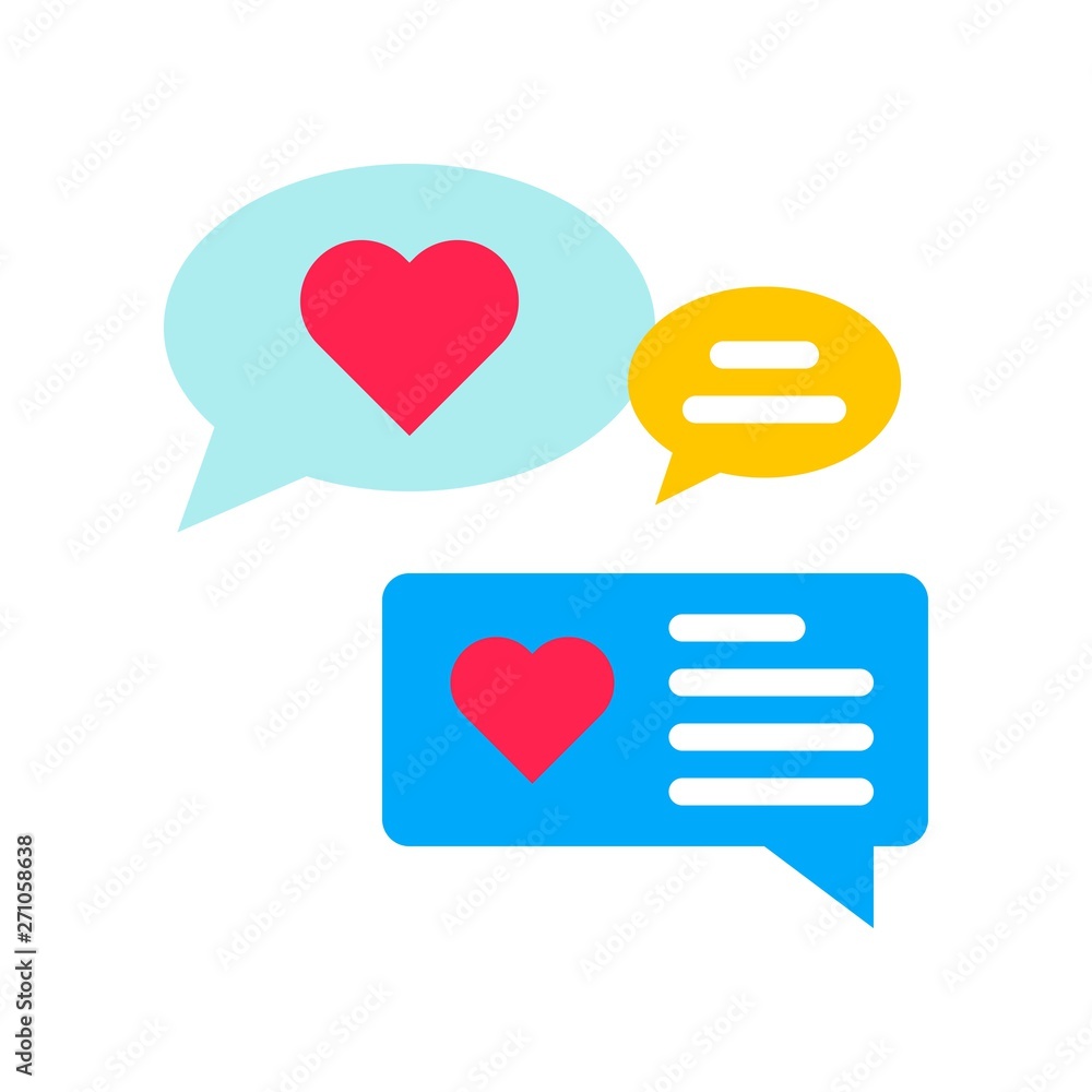 Speech bubble vector, Digital marketing flat style icon Speech bubble vector, Digital marketing flat style icon