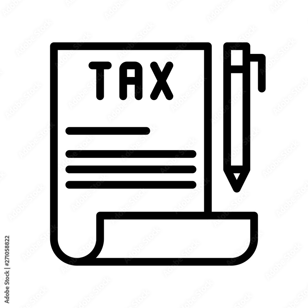 Tax vector, Digital marketing line icon editable stroke Tax vector, Digital marketing line icon editable stroke