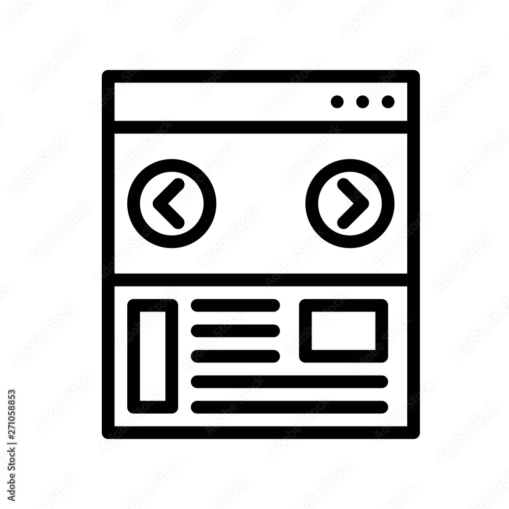 Web page vector, Digital marketing line icon editable stroke Web page vector, Digital marketing line icon editable stroke