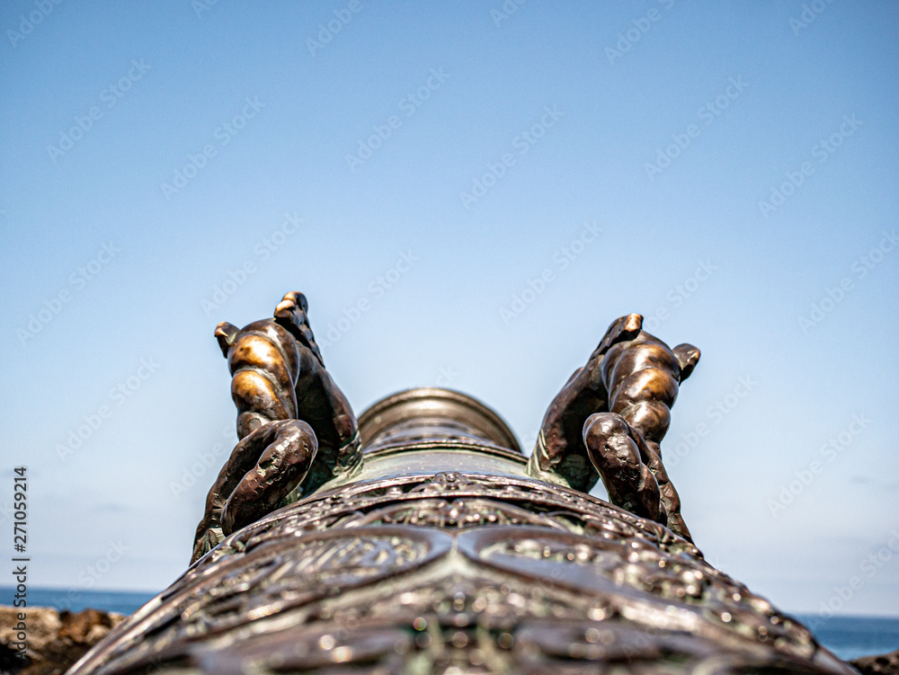 Obraz premium perspective view over an old cannon