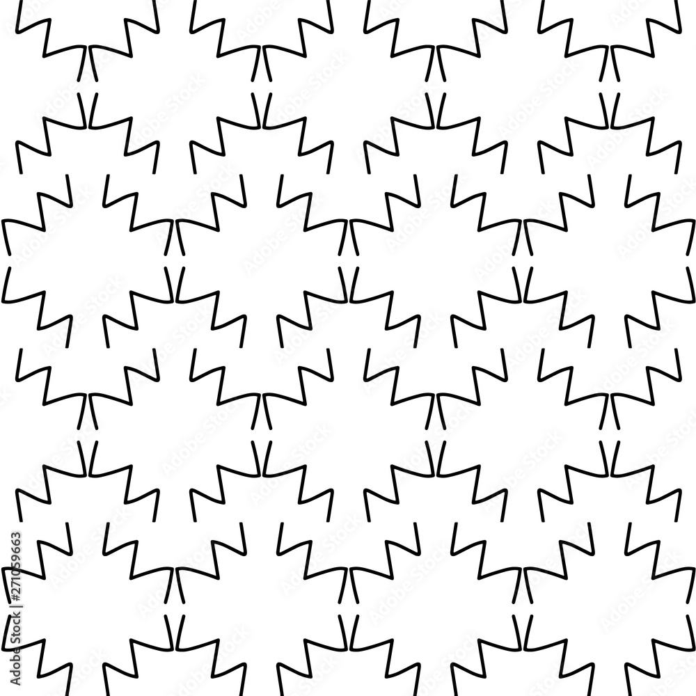 Minimalist design for printing on fabric, textiles. Geometric motif. One color - white on black. Seamless pattern. Vector illustration Minimalist design for printing on fabric, textiles. Geometric motif. One color - white on black. Seamless pattern. Vector illustration