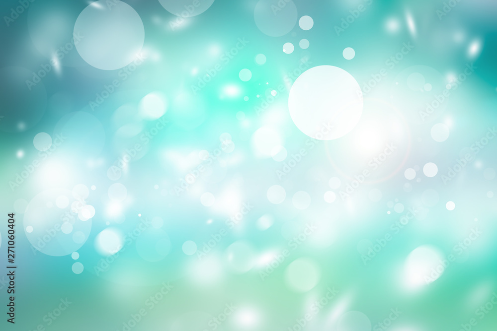 white bokeh blur background / Circle light on blue background / abstract light background white bokeh blur background / Circle light on blue background / abstract light background