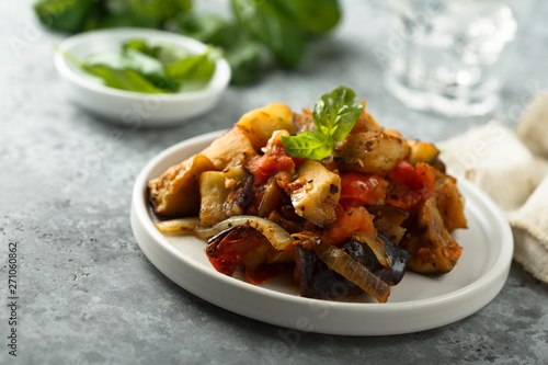 Homemade Sicilian vegetable stew or caponata