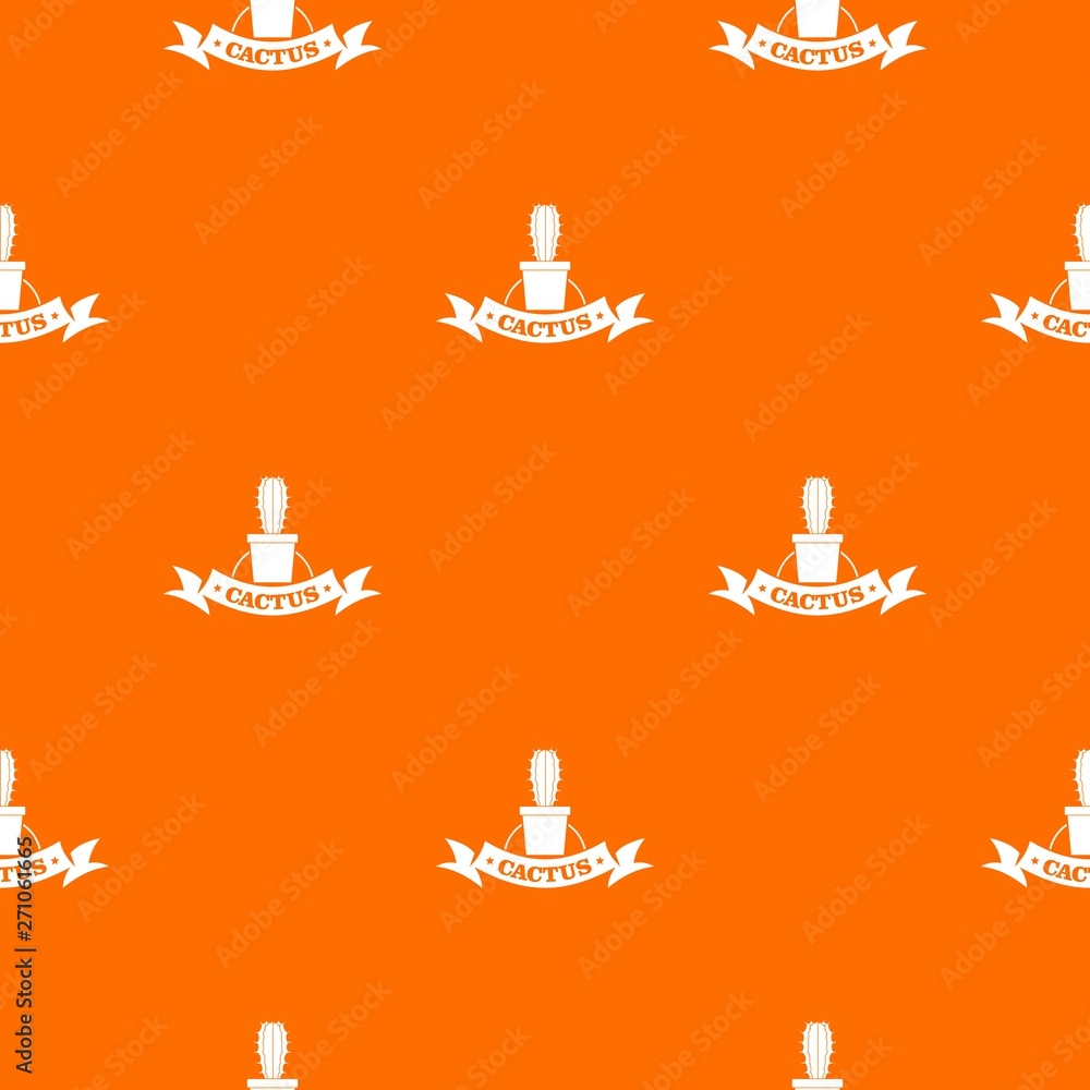 Arizona cactus pattern vector orange for any web design best Arizona cactus pattern vector orange for any web design best