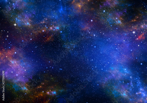 Night sky - Universe filled with stars  nebula and galaxy. Abstract background
