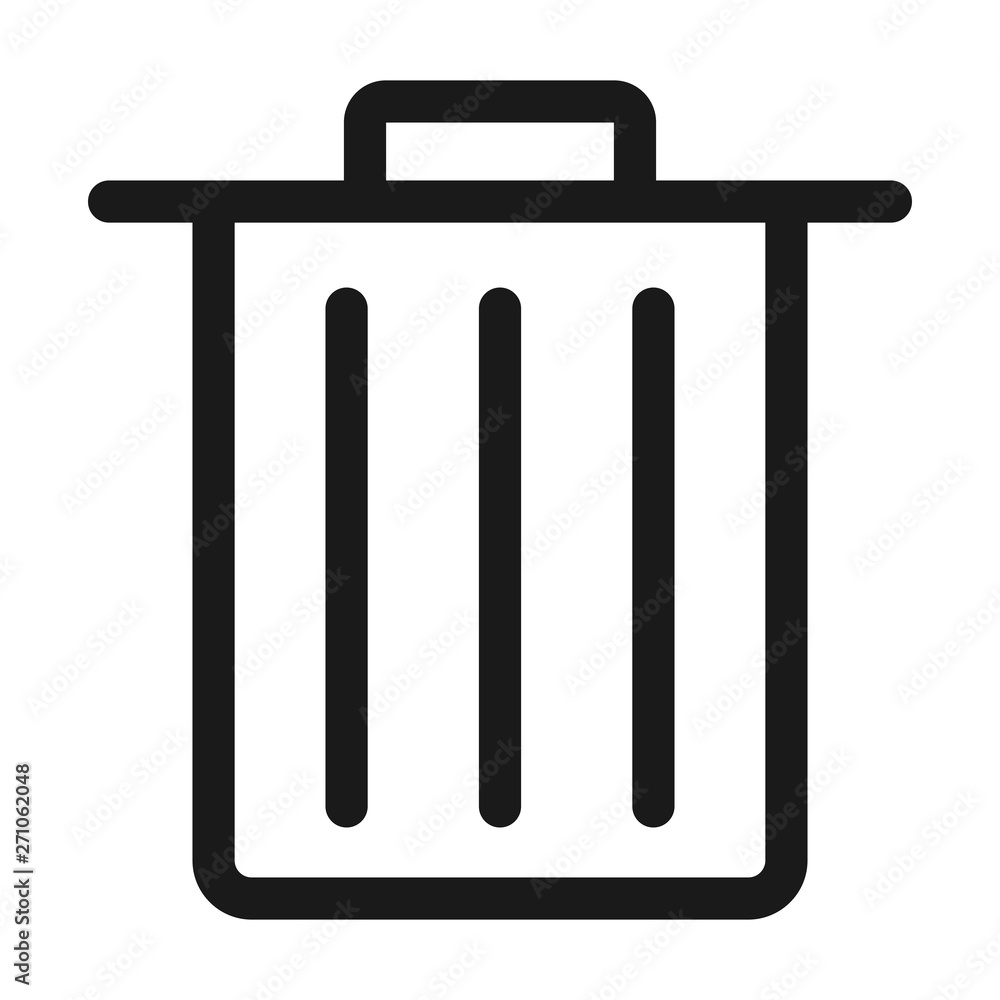 garbage, trash bin - minimal line web icon. simple vector illustration. concept for infographic, website or app. garbage, trash bin - minimal line web icon. simple vector illustration. concept for infographic, website or app.