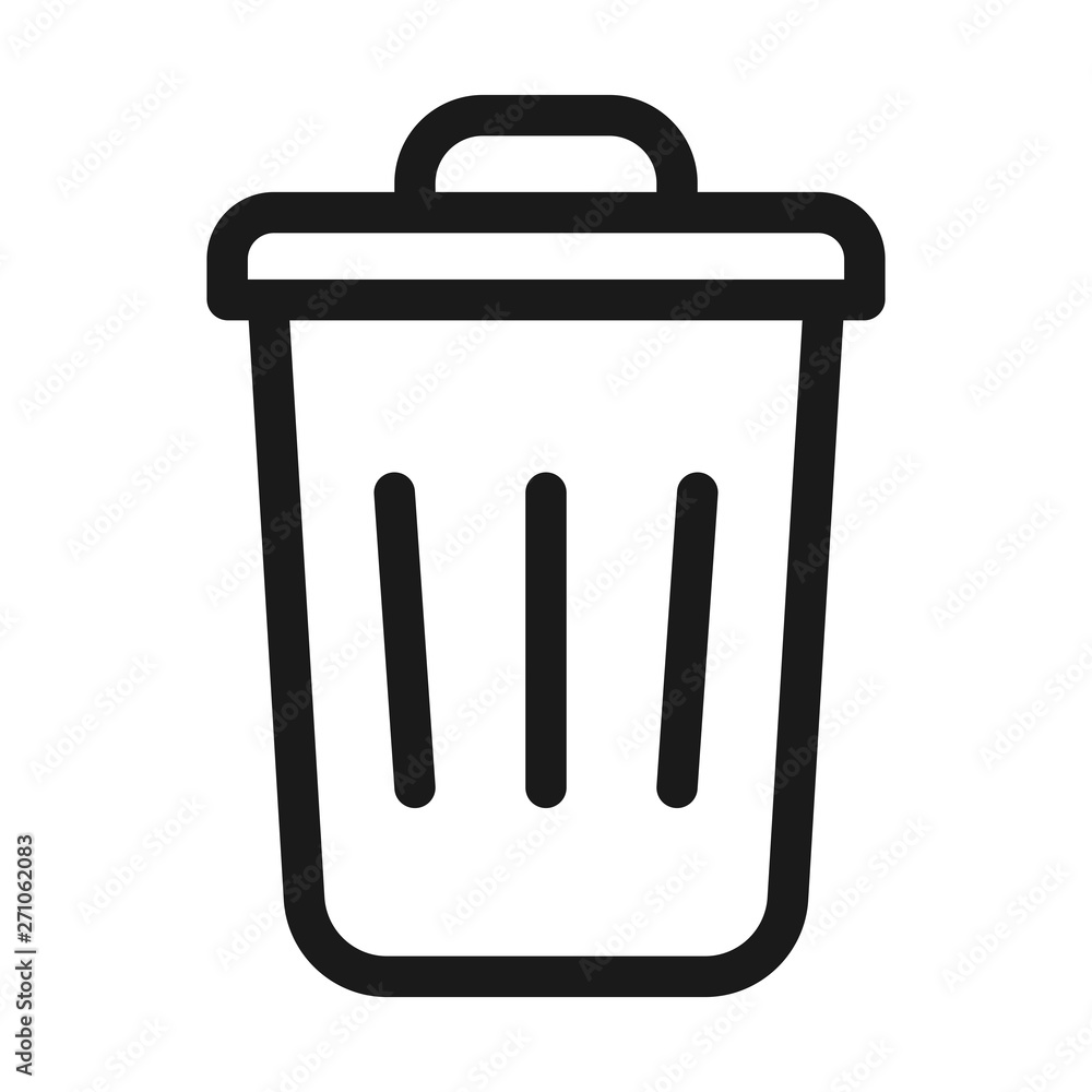 garbage, trash bin - minimal line web icon. simple vector illustration. concept for infographic, website or app. garbage, trash bin - minimal line web icon. simple vector illustration. concept for infographic, website or app.