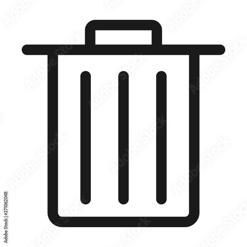 garbage, trash bin - minimal line web icon. simple vector illustration. concept for infographic, website or app.