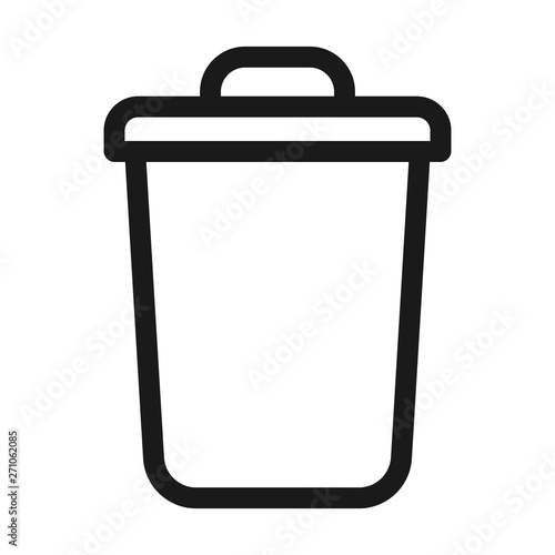 garbage, trash bin - minimal line web icon. simple vector illustration. concept for infographic, website or app.